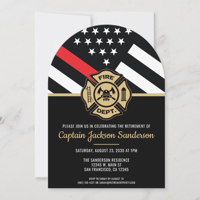 Invitación Bombero del Departamento de Bomberos de Retiro (Anverso)