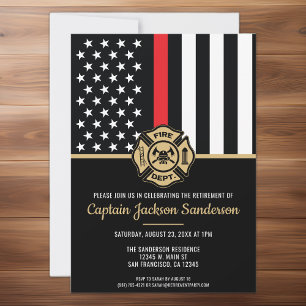 Invitación Bombero del Departamento de Bomberos Jubilación