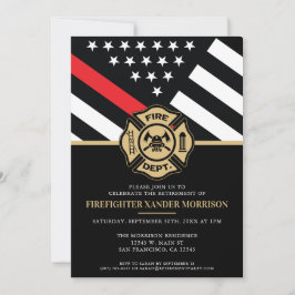 Invitación Bombero del Departamento de Bomberos Jubilación