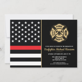 Invitación Bombero graduado de la Academia de Bomberos Bomber