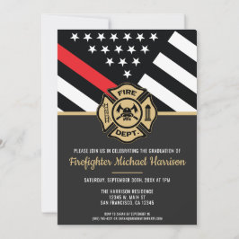 Invitación Bombero graduado de la Línea Roja