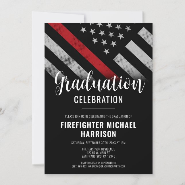 Invitación Bombero graduado de la Línea Roja (Anverso)