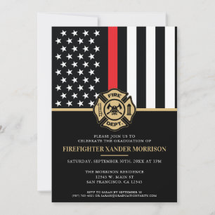 Invitación Bombero graduado de la Línea Roja