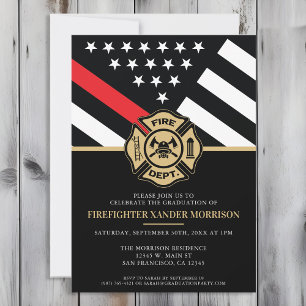 Invitación Bombero graduado de la Línea Roja