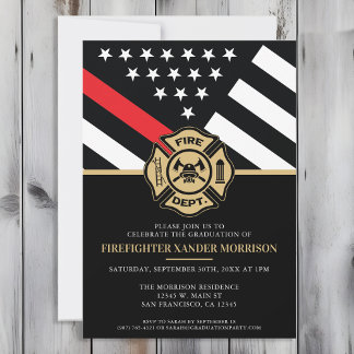 Invitación Bombero graduado de la Línea Roja