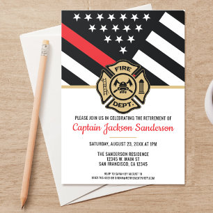 Invitación Bombero Jubilación de la Línea Roja
