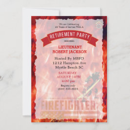 Invitación Bombero llama a Fiesta de retiro de bandera