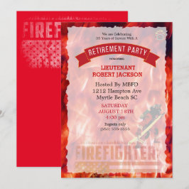 Invitación Bombero llama a Fiesta de retiro de bandera
