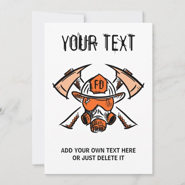 Invitación Bomberos. Bomberos. Idea de regalo (Anverso)