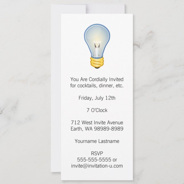 Invitación Bombilla (Anverso)