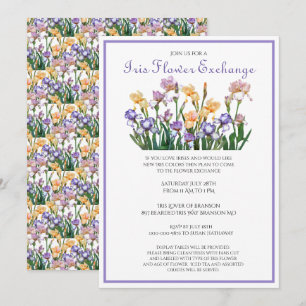 Invitación Bombillas Iris de intercambio de flores