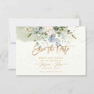 Invitación Bombino elegante Goma azul turbio Eucalyptus