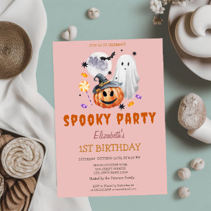 Invitación Bompkin Spooky Fiesta Cumpleaños