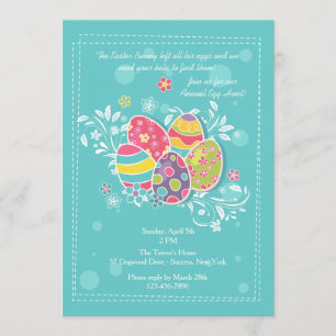 Invitación bonita de los huevos de Pascua