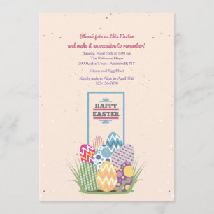 Invitación bonita de los huevos de Pascua