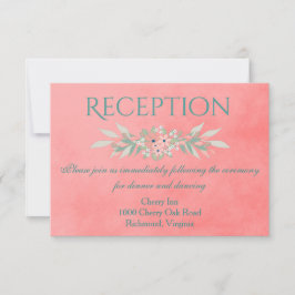 Invitación Bonita recepción Rubor rosa