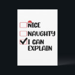 Invitación Bonita traviesa puedo explicar la lista de Navidad<br><div class="desc">Bonita traviesa puedo explicar la lista de Navidades de Santa María</div>