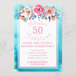 Invitación Bonito 50 cumpleaños Fiesta 50 y fabuloso