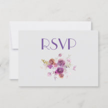 Bonito acuarela Purple Floral RSVP