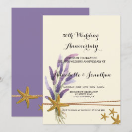 Invitación bonito Aniversario del Boda de estrella simple