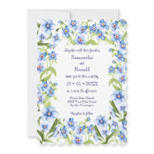 Bonito Azul Olvídame No Boda de acuarela