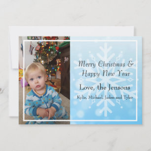 Invitación Bonito Azul personaliza a los Navidades de fotos d