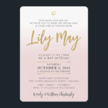 Invitación BONITO Bat Mitzvah oro pálido elegante guión dorad<br><div class="desc">por kat massard >> WWW.SIMPLYSWEETPAPERIE.COM << Un diseño elegante y sencillo para su hija Bat Mitzvah Ama el diseño, pero me gustaría ver algunos cambios - otro esquema de color, producto, agregar una foto o adaptado para una ocasión diferente - no hay preocupaciones simplemente contáctenme, kat@simplysweetPAPERIE.com - ¡estoy feliz de...</div>