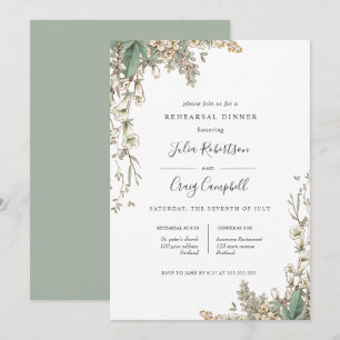 Invitación Bonito Bellflowers Encantador Ensayo De Cena