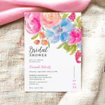 Bonito bohemia floral acuática ducha de novia