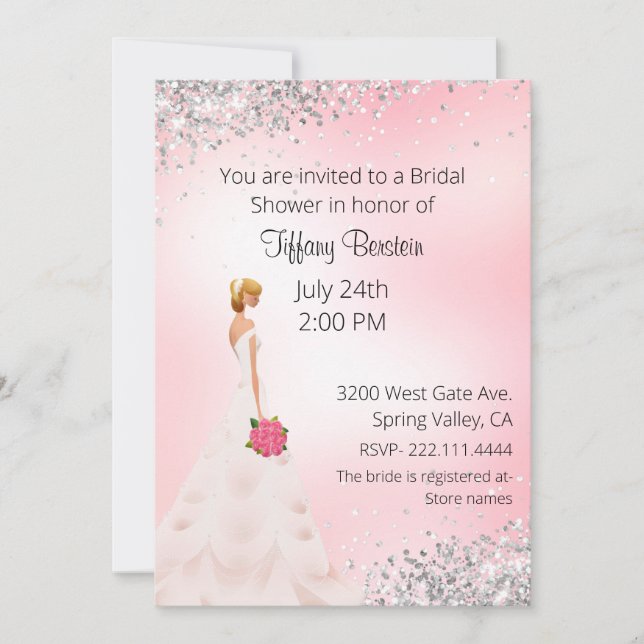 Invitación Bonito Bridal Shower (Anverso)