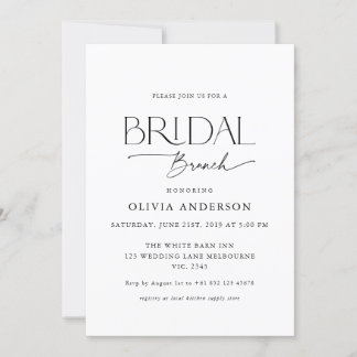 Invitación Bonito Brunch de novia de Couple Font