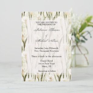 Invitación Bonito Calla Lilly Green White Floral Boda