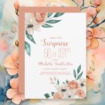 Invitación Bonito Crema Floral 60 cumpleaños<br><div class="desc">Bonito,  sorpresa femenina 60 cumpleaños invitaciones para su diseño con melocotón delicado y crema floral. El texto es totalmente personalizable,  por lo que estas invitaciones pueden diseñarse para cualquier edad.</div>