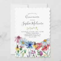 Bonito de flores silvestres de campo Quinceanera