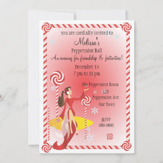 Invitación Bonito de sentada de princesas de menta