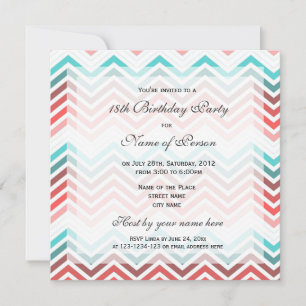 Invitación Bonito, divertido, feliz cumpleaños de Chevron col