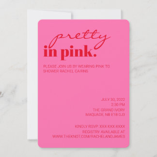 Invitación Bonito En La Ducha De Novias Rosa