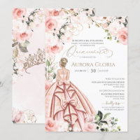 Bonito en rosa hermoso Rosa elegante Quinceanera