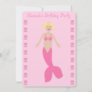Invitación Bonito Fantasía Rosa Sirvienta Personalizado Cumpl