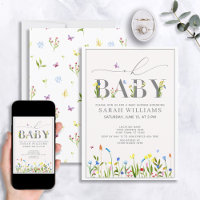 Bonito Flor silvestre Oh Baby Script Chica Baby Sh