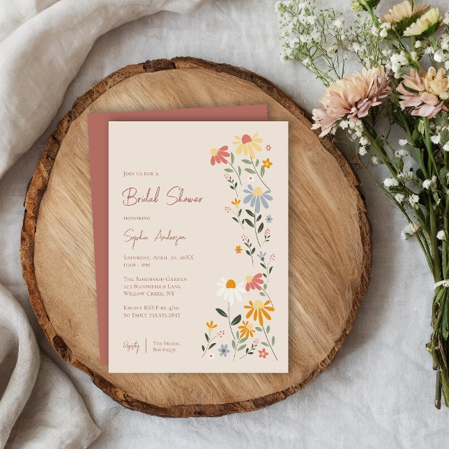 Invitación Bonito Floral Bridal Shower (Subido por el creador)