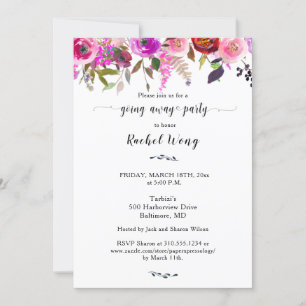 Invitación Bonito Floral mixta se desvía foto Fiesta