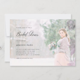 Invitación Bonito Floral Overlay Bridal Shower