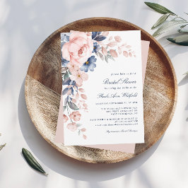 Invitación Bonito Floral Rosa Floral Ducha de novias