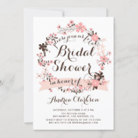 Bonito Floral Rosa Wreath Primavera Brillante