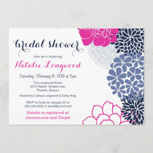 Invitación Bonito florece, bebé o ducha de novia