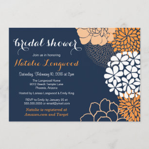 Invitación Bonito florece, bebé o ducha de novia