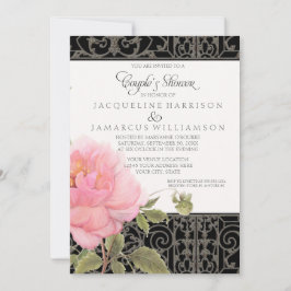 Invitación Bonito Flores Peonies Ducha de Parejas Botánicas