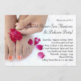 Invitación Bonito Fuchsia Salón de pedicura rosa