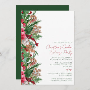 Invitación Bonito Gingerbread Cookie Exchange Fiesta